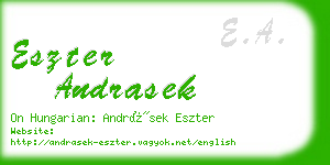 eszter andrasek business card